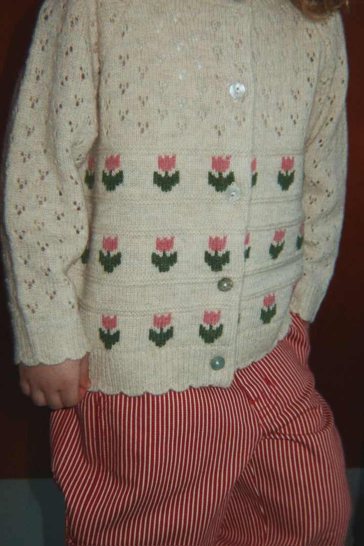 Konges Sløjd - Belle Cardigan Ks106388 - Cream And Tulips Cardigans 