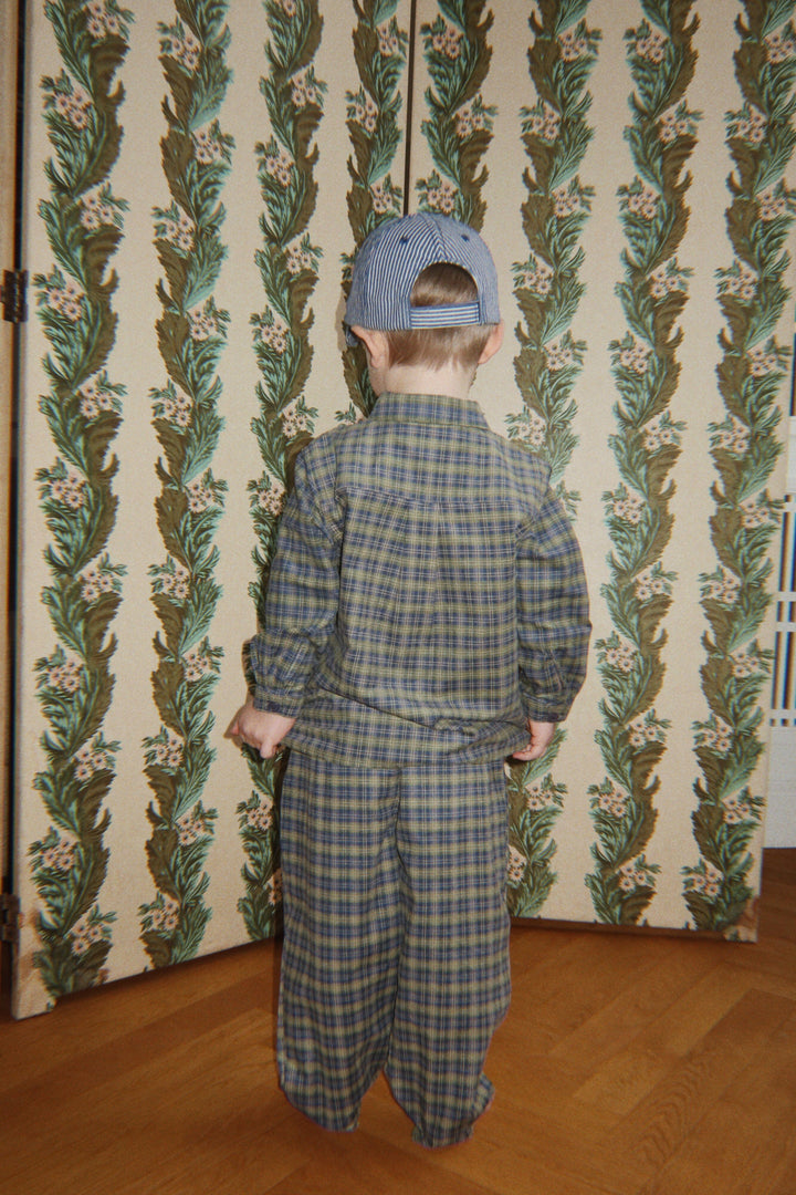 Konges Sløjd - Cara Ls Shirt Gots Ks108135 - Laurel Blue Check Skjorter 