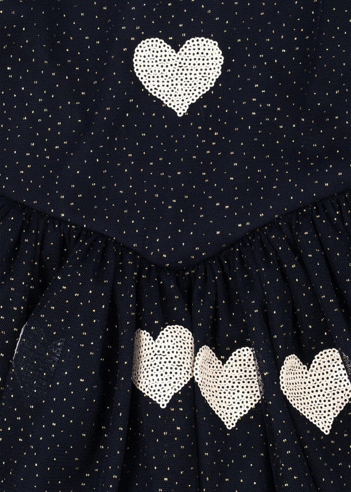 Konges Sløjd - Heartlily Dress Grs Ks106492 - Coeur Night Sky Kjoler 