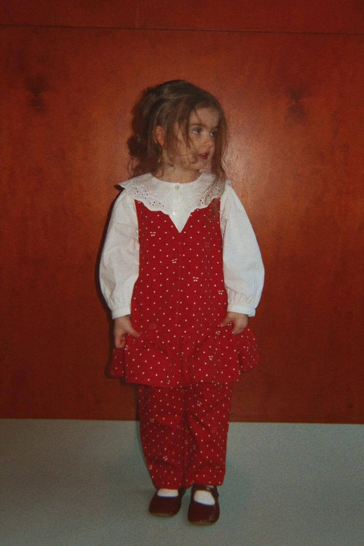 Konges Sløjd - Magot Frill Pants Gots Ks106539 - Cherry Dot Derby Bukser 