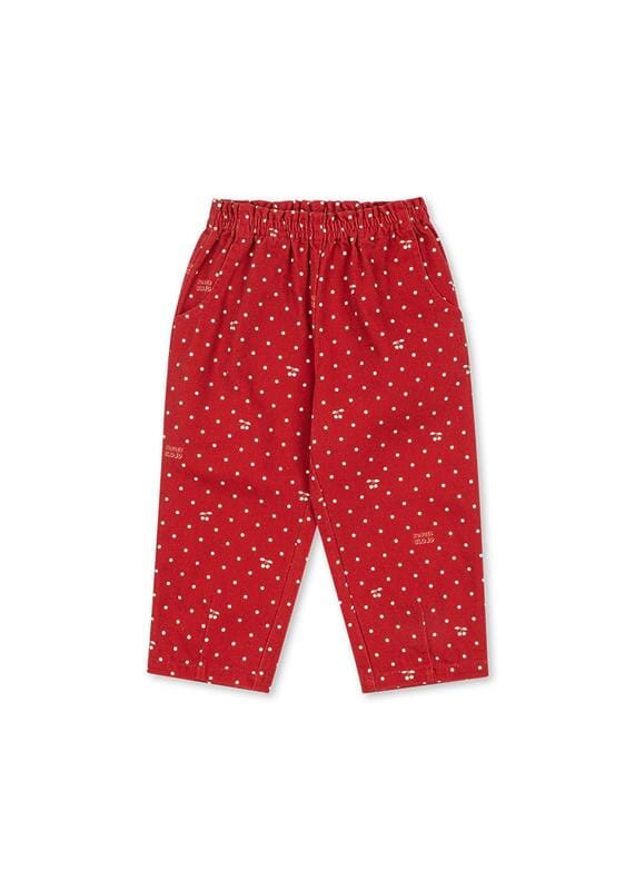 Konges Sløjd - Magot Frill Pants Gots Ks106539 - Cherry Dot Derby