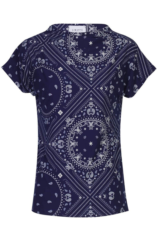 Liberte - Alma-Top 9501 - Blue Scarf T-shirts 