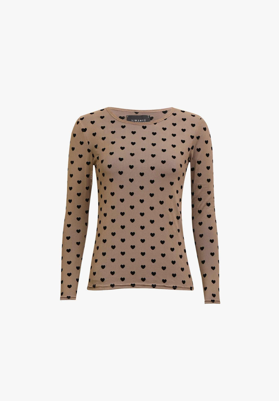 Liberte - Mesh Ls Tshirt, Flock 22081 - Sand Heart T-shirts 