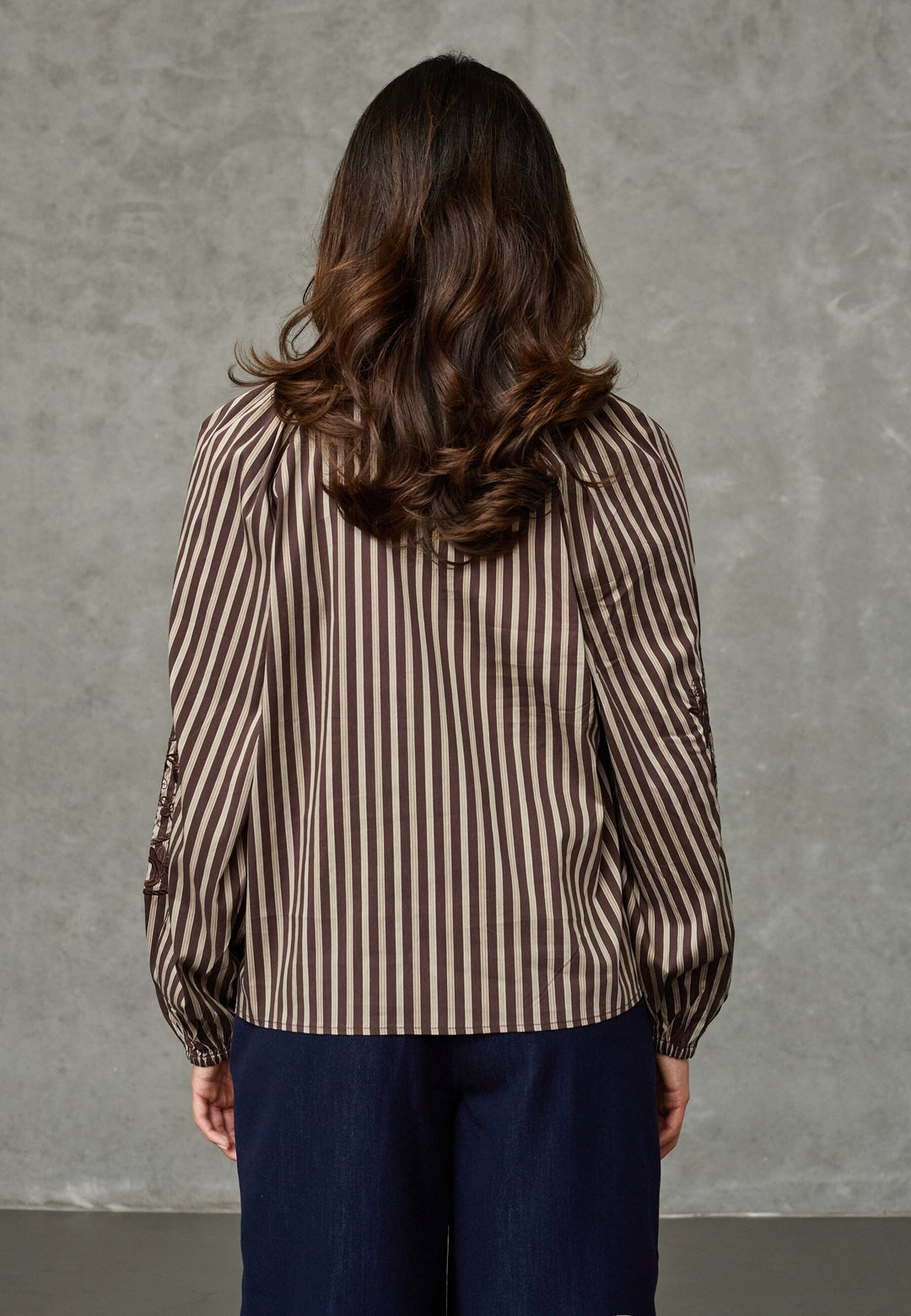 Love & Divine - Love1529-3 20428 - 833 - Brown Stripes Bluser 