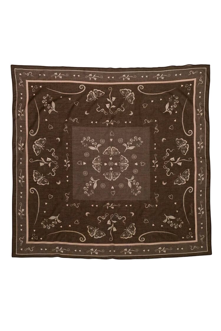 Maanesten - Olena Scarf 90x90 Brown - 4260 Tørklæde 