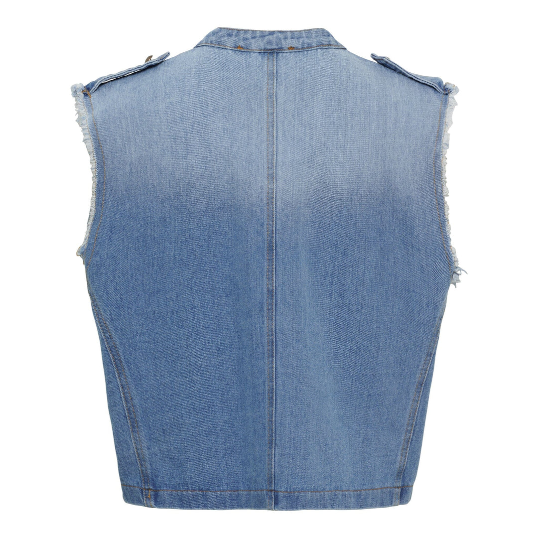 Marta Du Chateau - Mdcholiday Vest 268678 - Denim Veste 