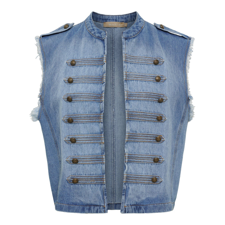 Marta Du Chateau - Mdcholiday Vest 268678 - Denim Veste 