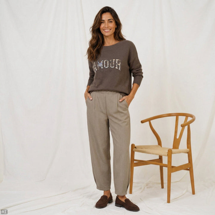 Marta Du Chateau - Mdcmiretta Knit 95111 - Moro/Leo Strikbluser 