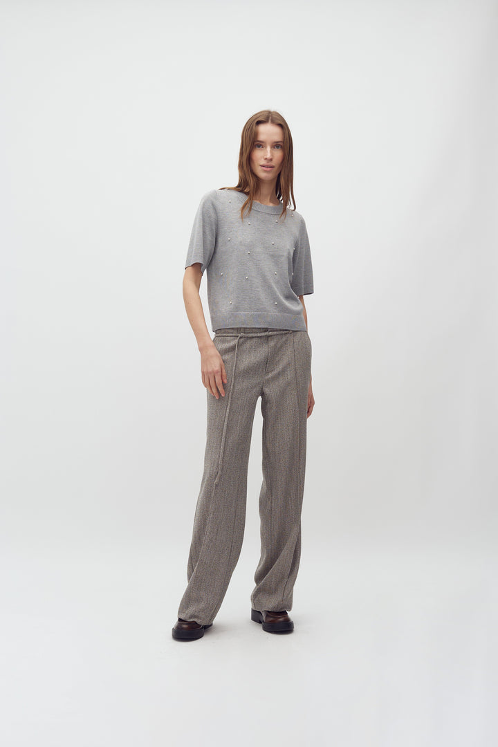 MbyM - Carla Sparkle-M 57620735 - 604 - Light Grey Melange Strikbluser 