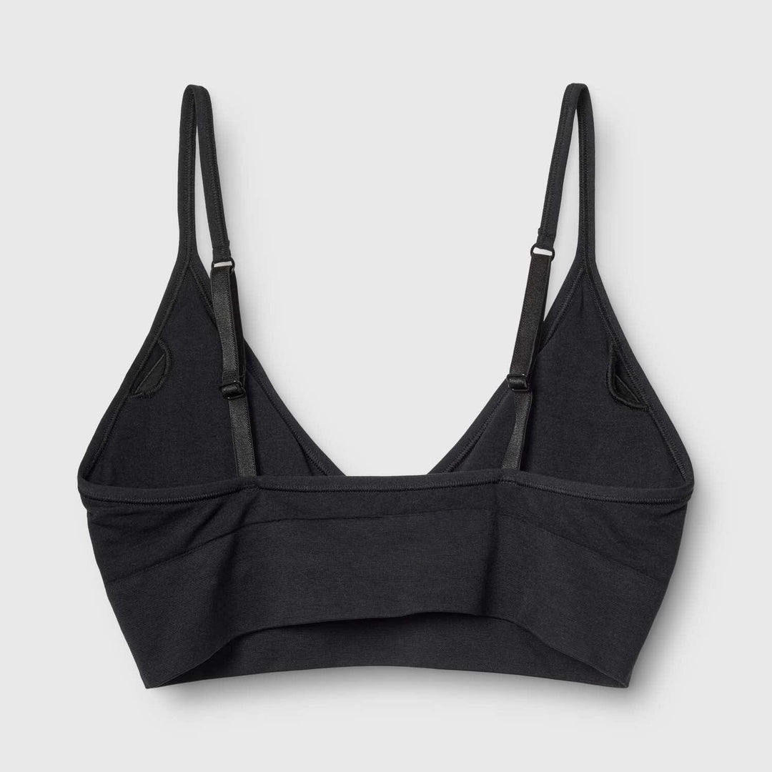 Molly&My Wardrobe - Luise Bra top narrow strap w. padding - Black