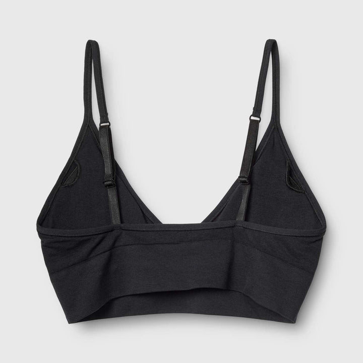 Molly&My Wardrobe - Luise Bra top narrow strap w. padding - Black