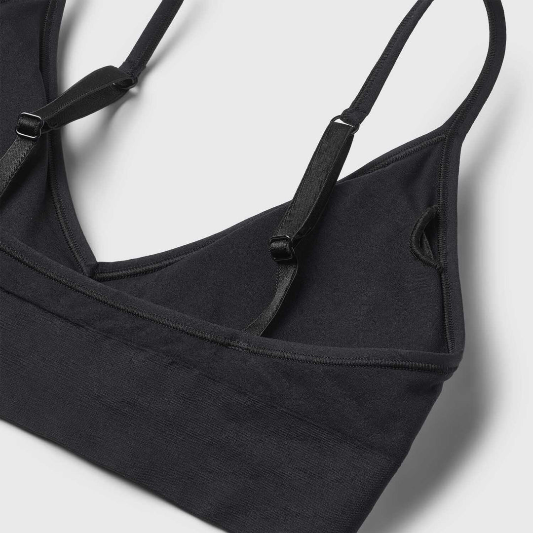 Molly&My Wardrobe - Luise Bra top narrow strap w. padding - Black