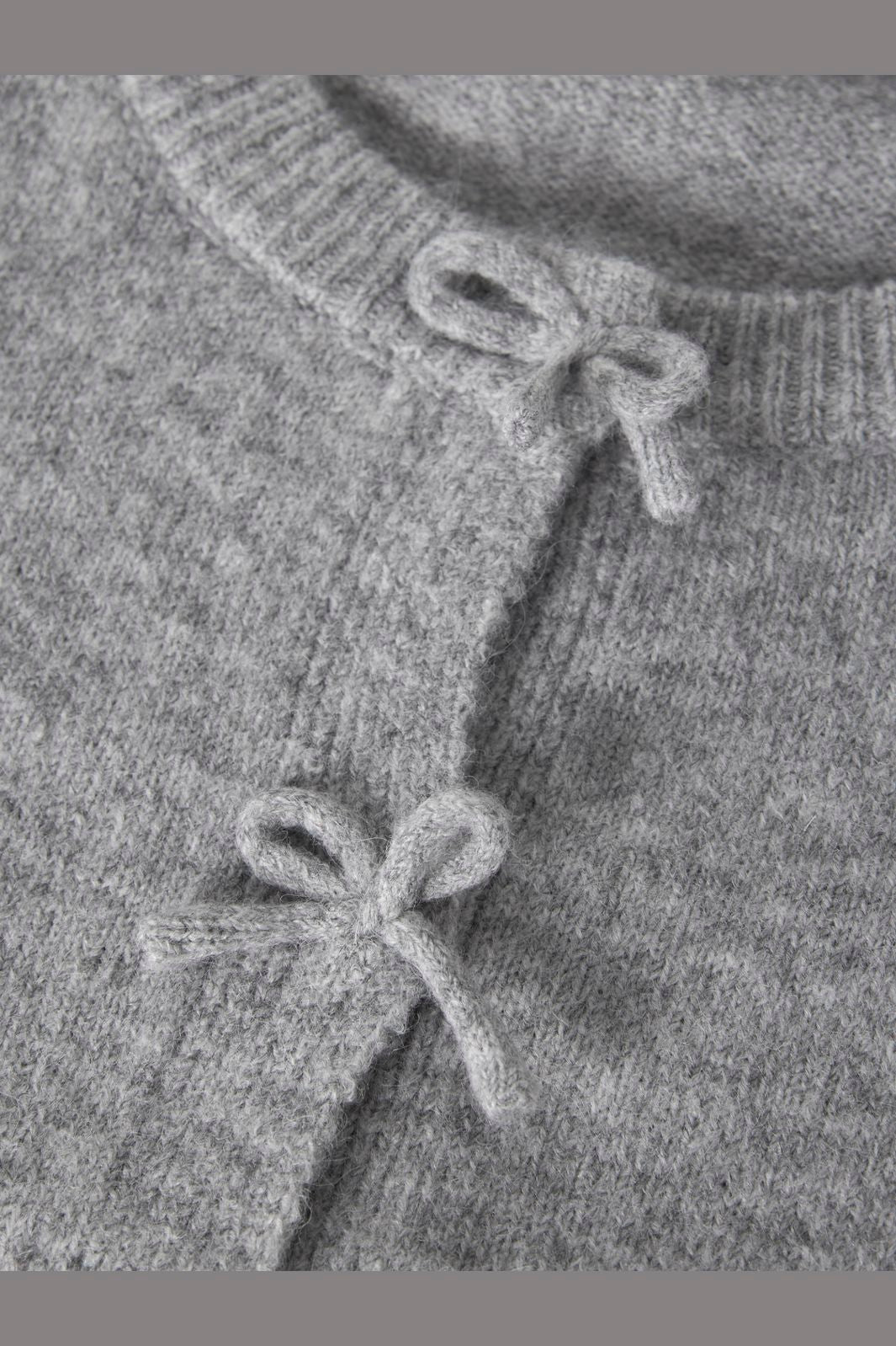 Name It - Nkfrima Ls Knit Card - 5116102 Grey Melange