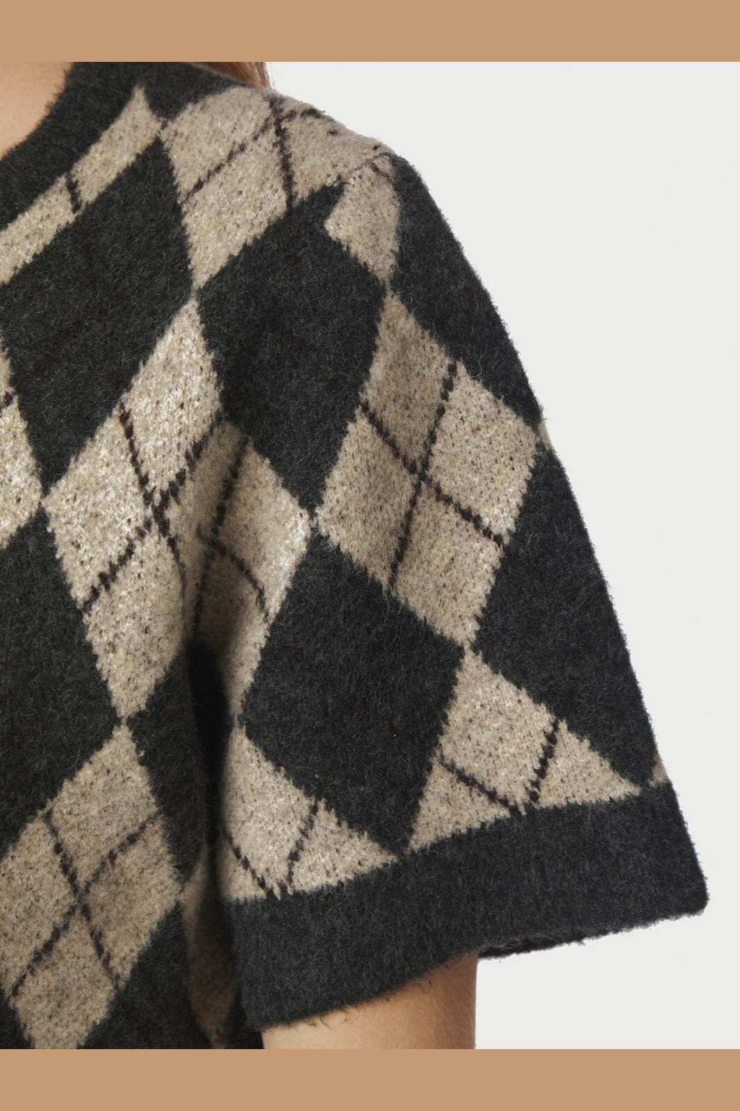 Neo Noir - Allestar Check Knit Cardigan 165729 - 123 - Beige