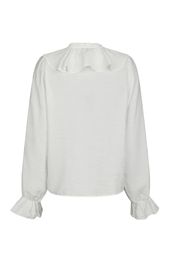 Neo Noir - Aminea Ruffle Blouse 166338 - 120 - White