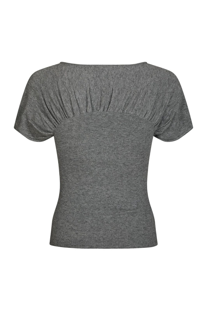 Neo Noir - Anthea Knit Top 165751 - 107 - Dark Grey Melange