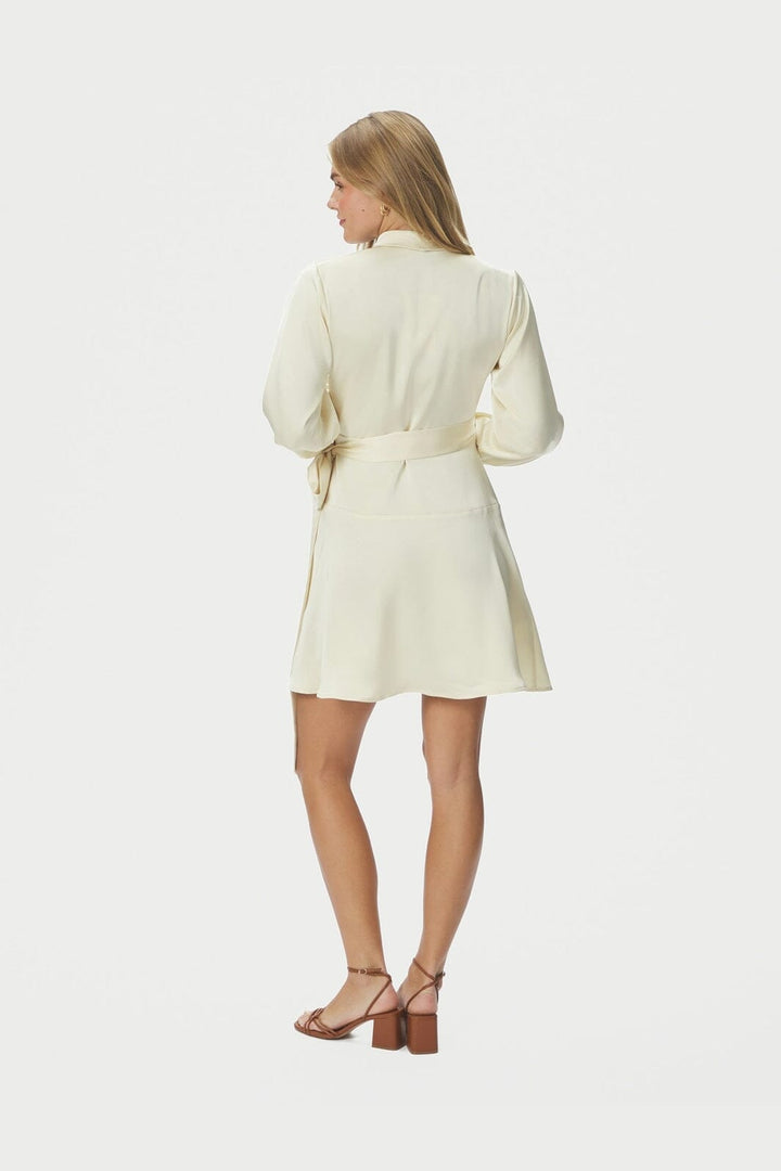 Neo Noir - Colbie Heavy Sateen Dress 166483 - 191 - Light Yellow