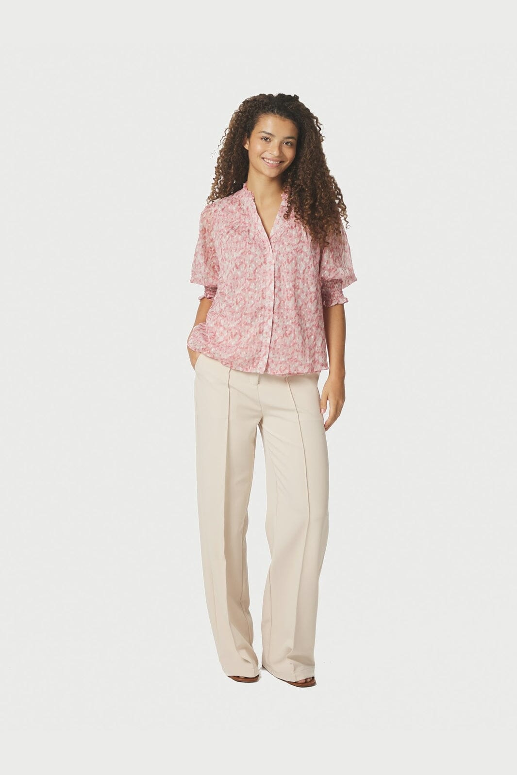 Neo Noir - Diana Blurred Blouse 168379 - 165 - Rose