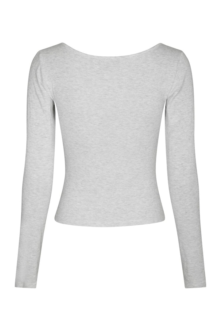 Neo Noir - Elin Jersey Blouse 168341 - 103 - Light Grey Melange