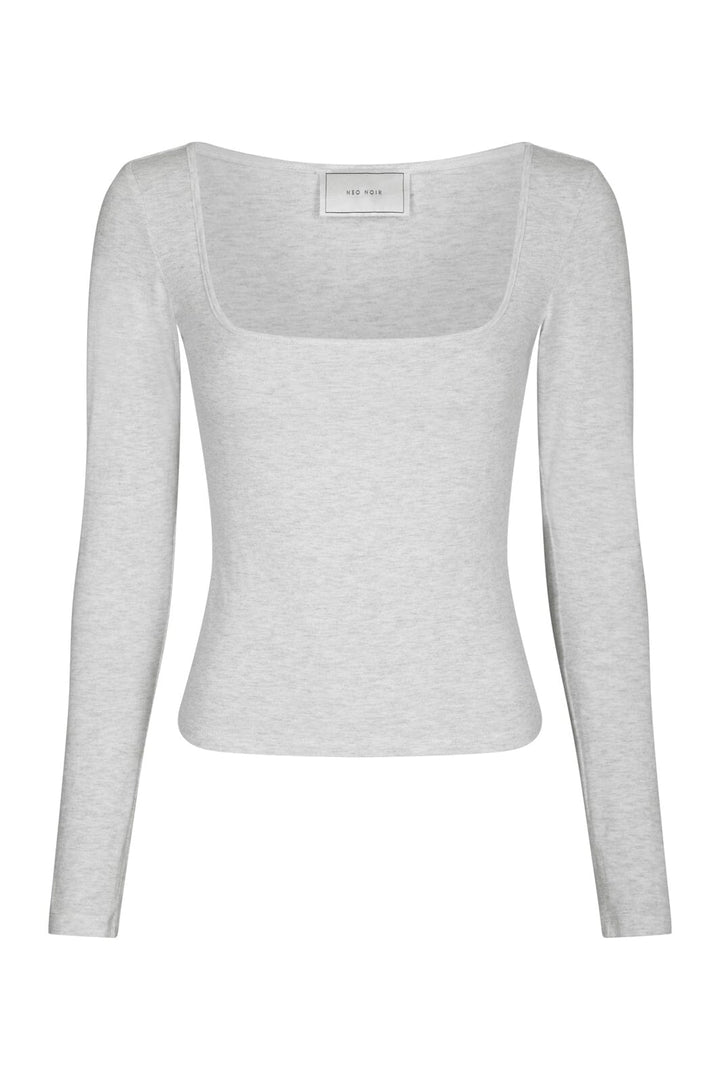 Neo Noir - Elin Jersey Blouse 168341 - 103 - Light Grey Melange