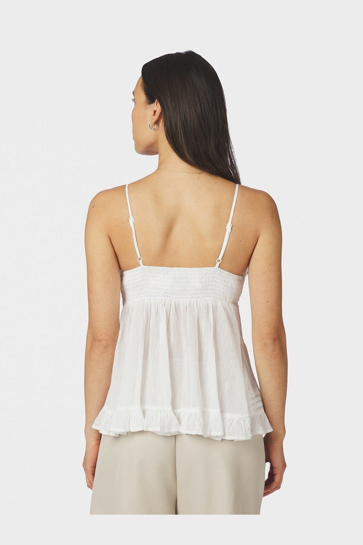 Neo Noir - Elvena S Voile Top 169066 - 120 - White