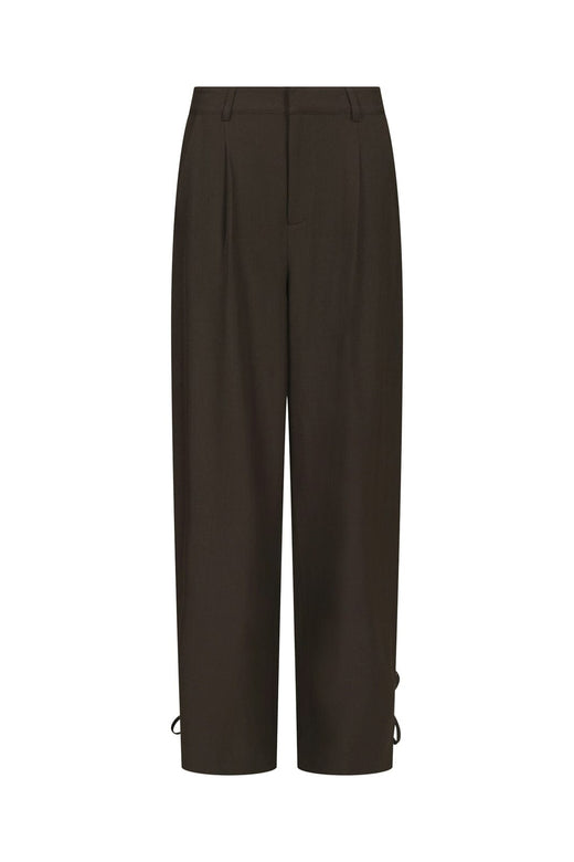 Neo Noir - Isotta Structure Tie Pants 170430 - 676 - Dark Brown