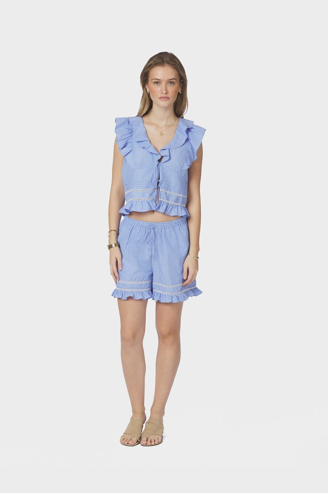 Neo Noir - Jolia Stripe Top 169346 - 145 - Light Blue