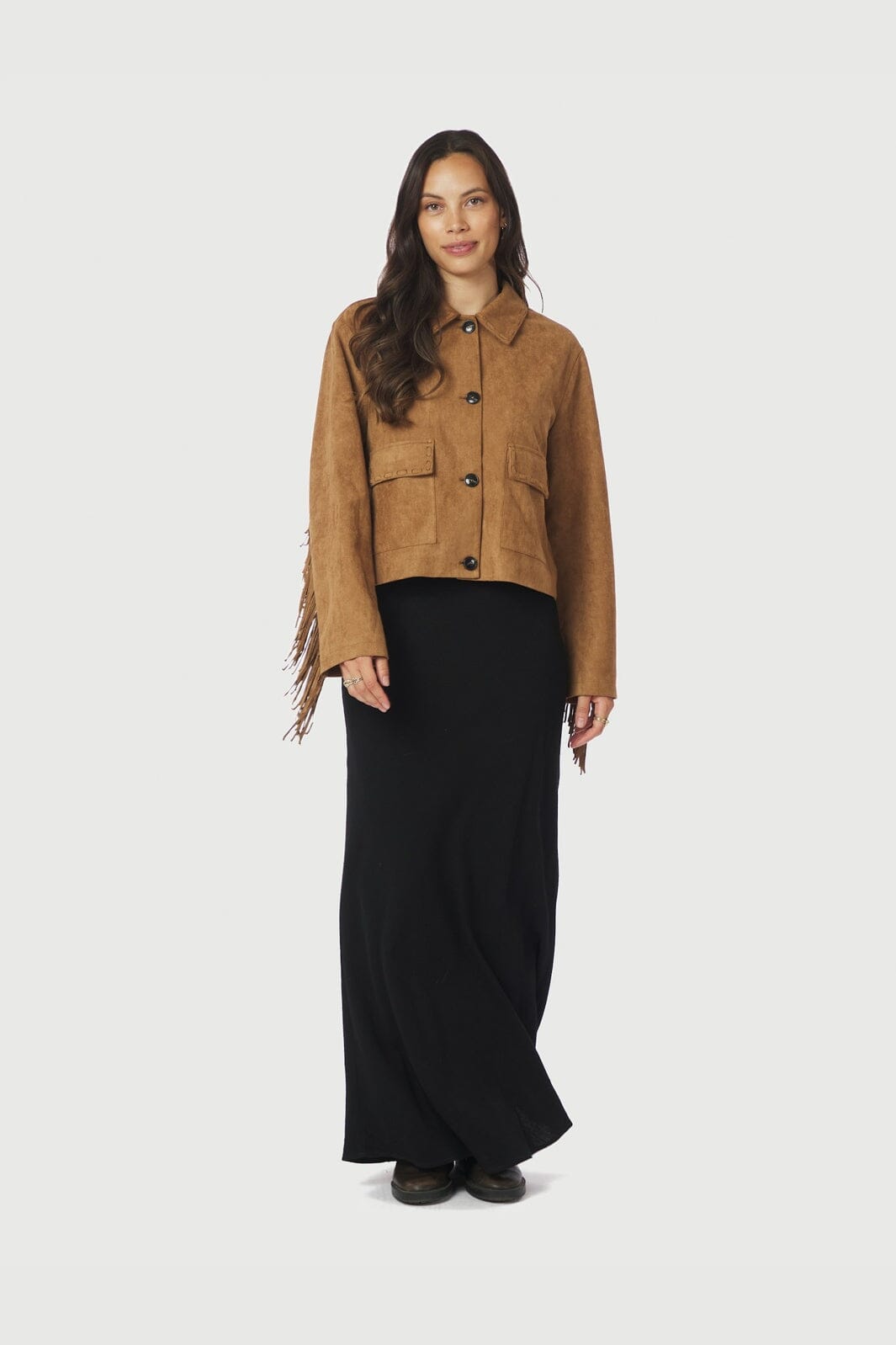 Neo Noir - Lauron Faux Suede Jacket 165915 - 604 - Cognac