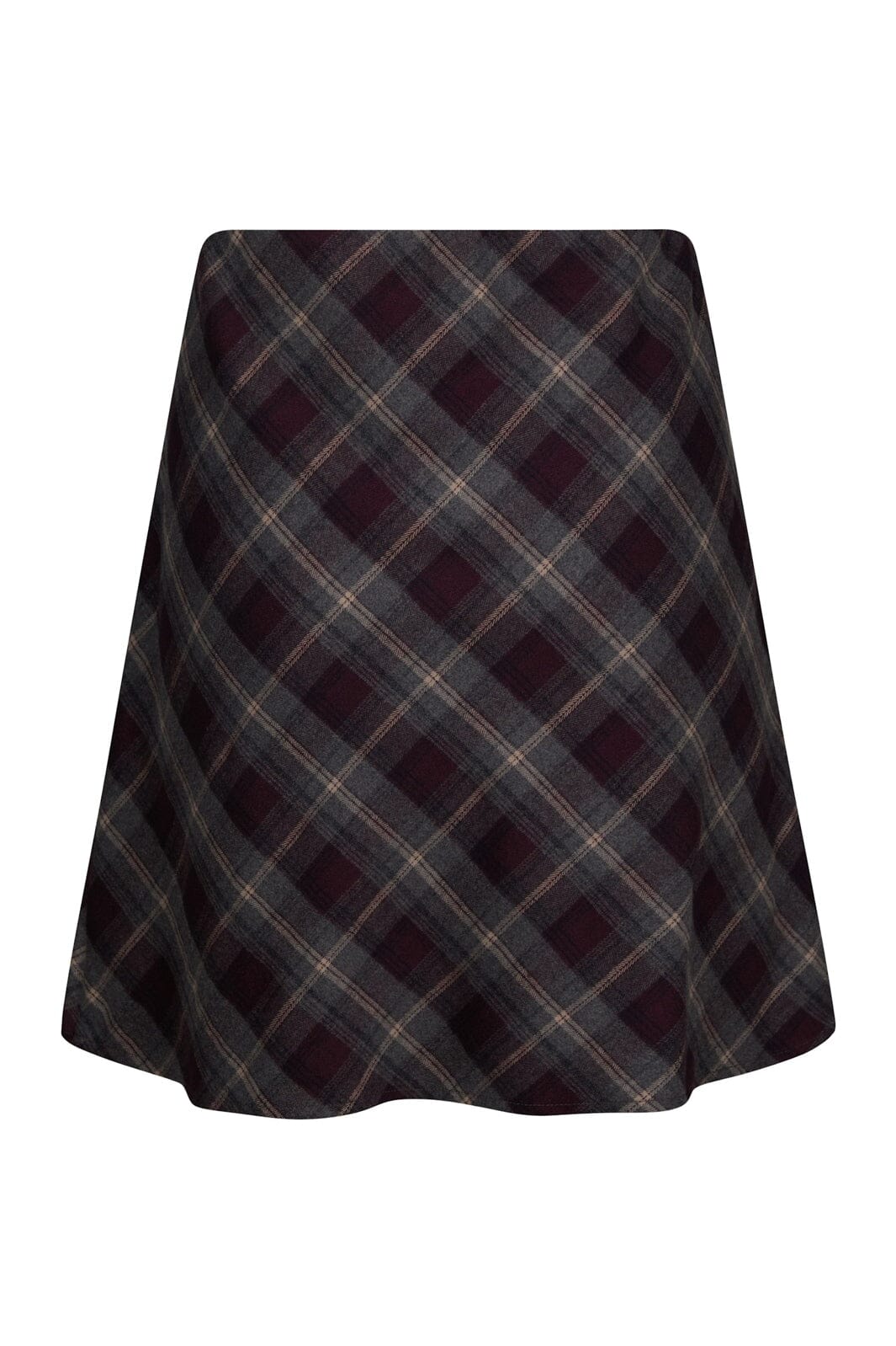 Neo Noir - Lunna Check Skirt 165705 - 182 - Plum