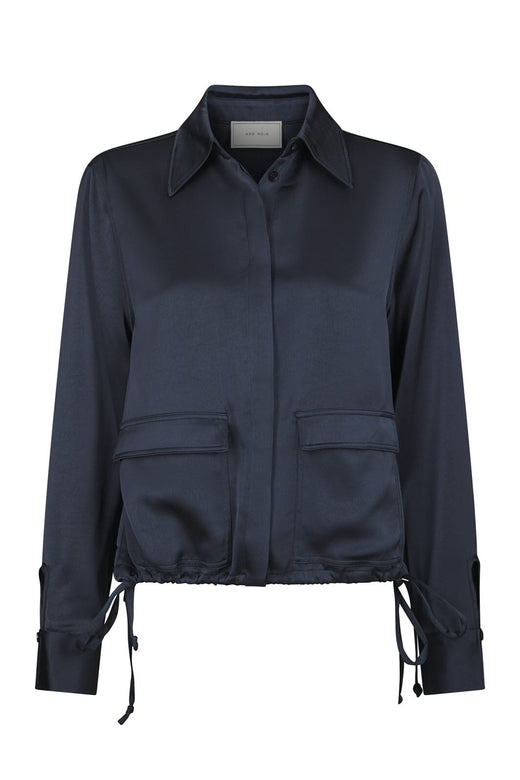 Neo Noir - Manille Heavy Sateen Shirt 169616 - 678 - Midnight Blue