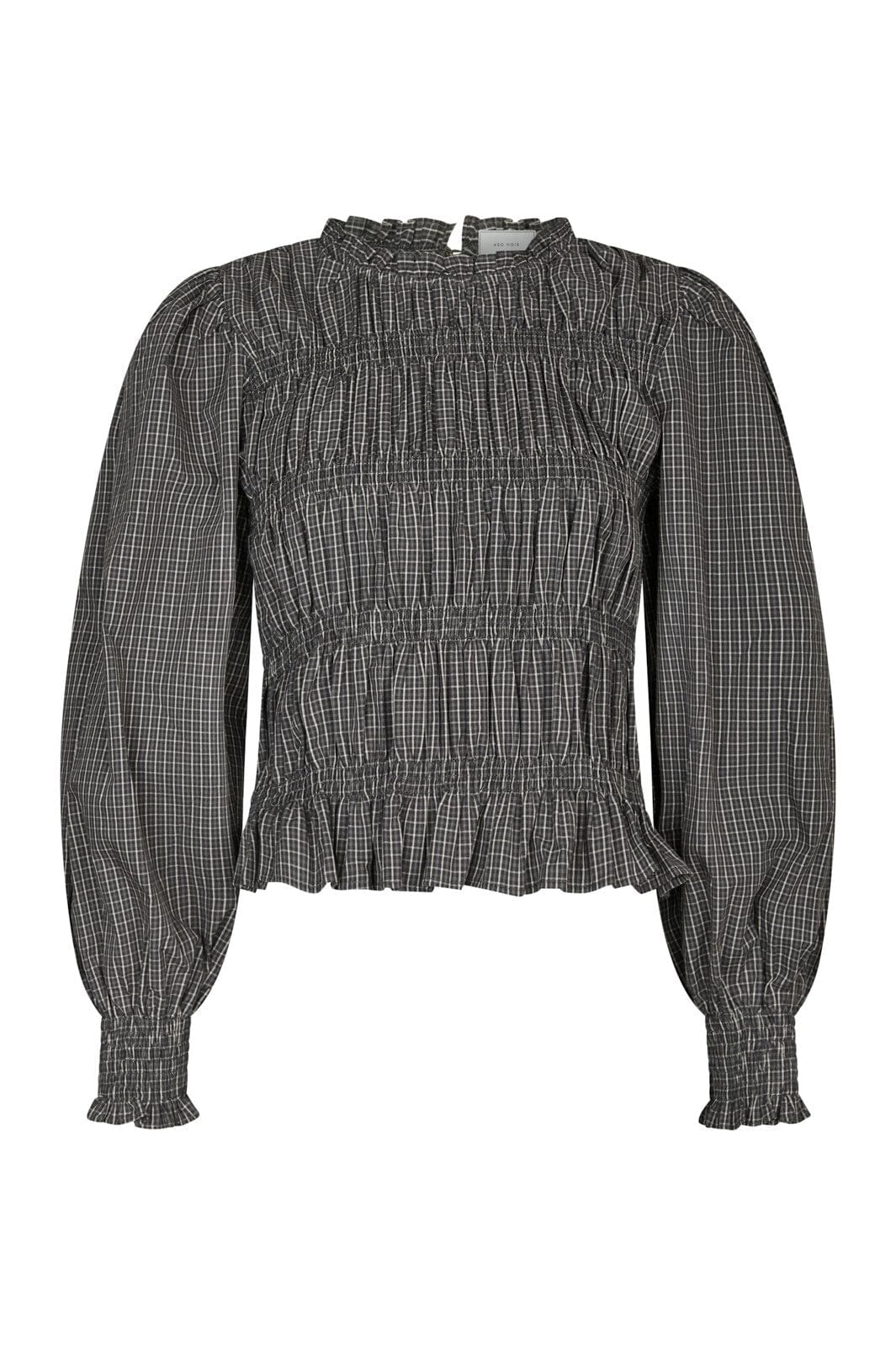 Neo Noir - Marcia Check Blouse 166893 - 132 - Antracit