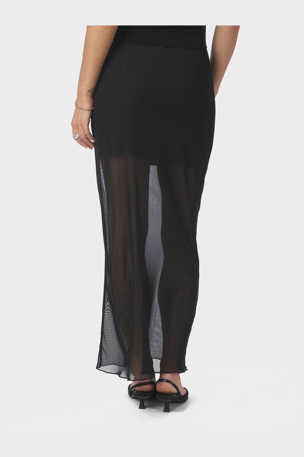 Neo Noir - Marlise Mesh Skirt 166014 - 100 - Black