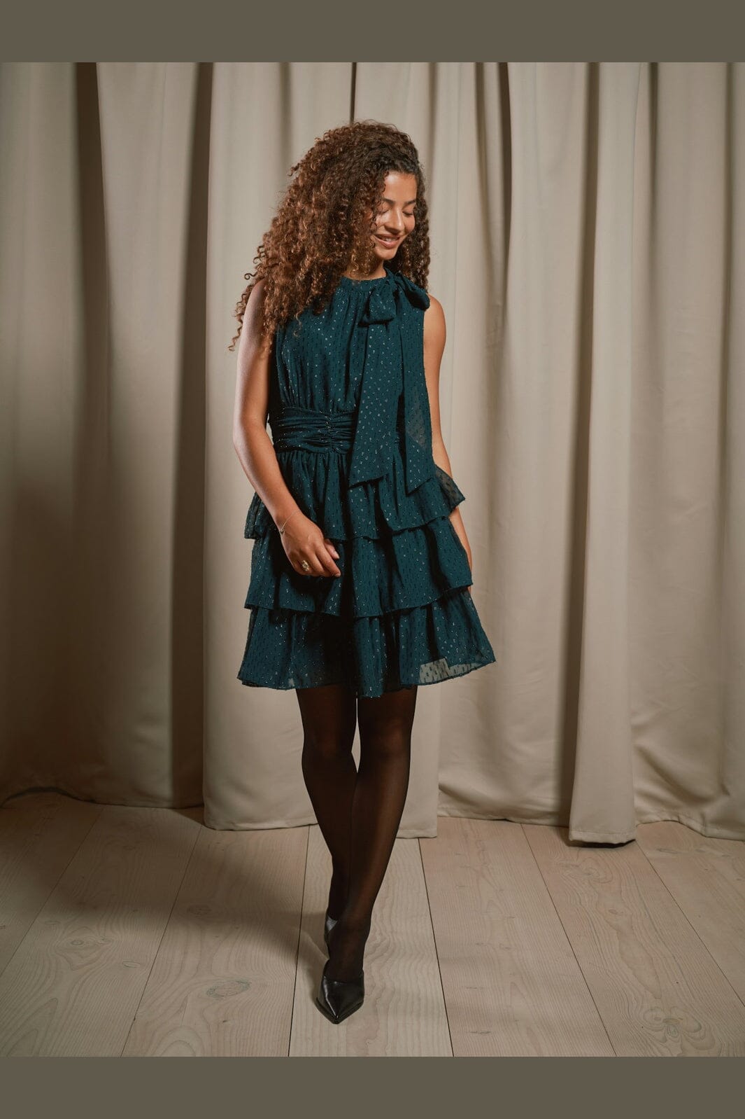 Neo Noir - May Glitz Dress 167040 - 591 - Deep Green