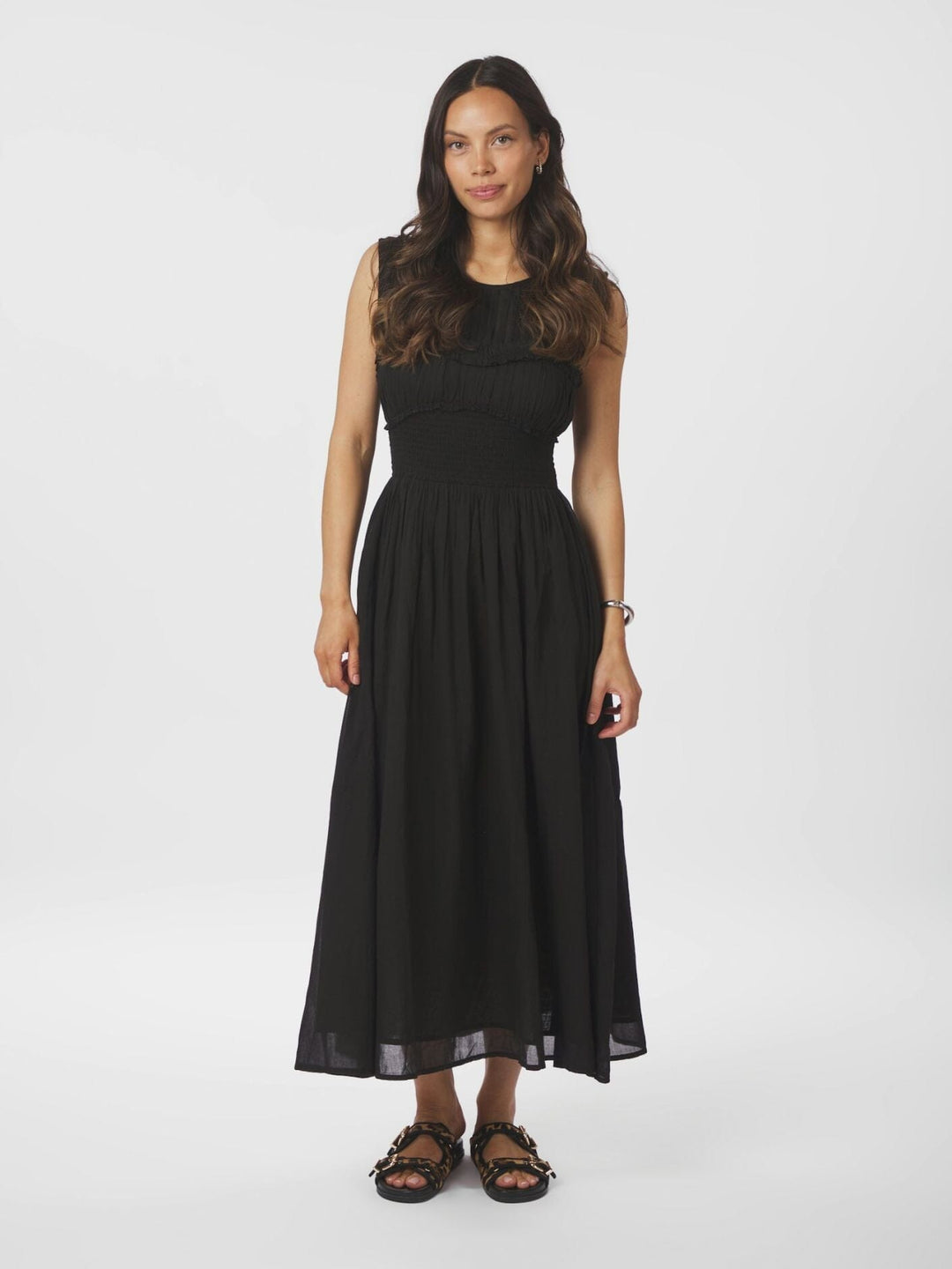Neo Noir - Myrna S Voile Dress 166127 - 100 - Black Kjoler 