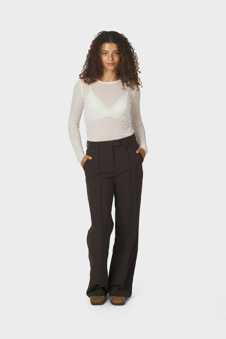 Neo Noir - Nella Fine Rib Blouse 167271 - 120 - White