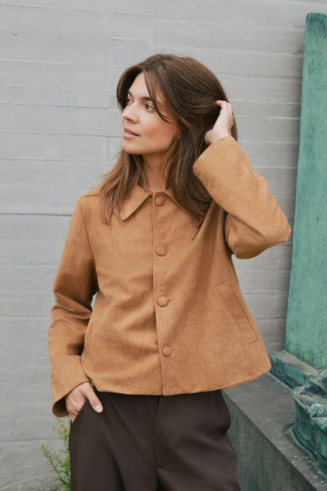 Neo Noir - Nilo Faux Suede Jacket 165954 - 604 - Cognac Jakker 
