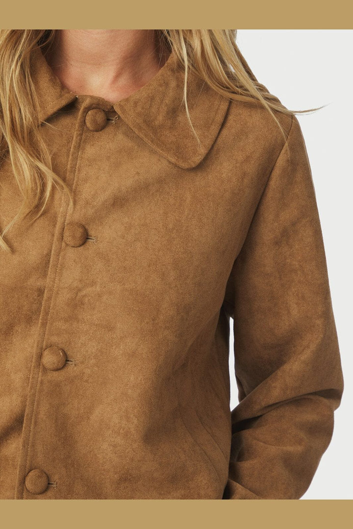 Neo Noir - Nilo Faux Suede Jacket 165954 - 604 - Cognac