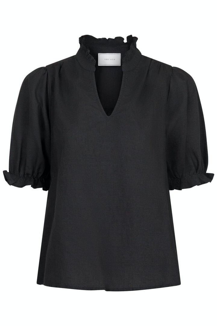 Neo Noir - Odesa Linen Blouse - Black
