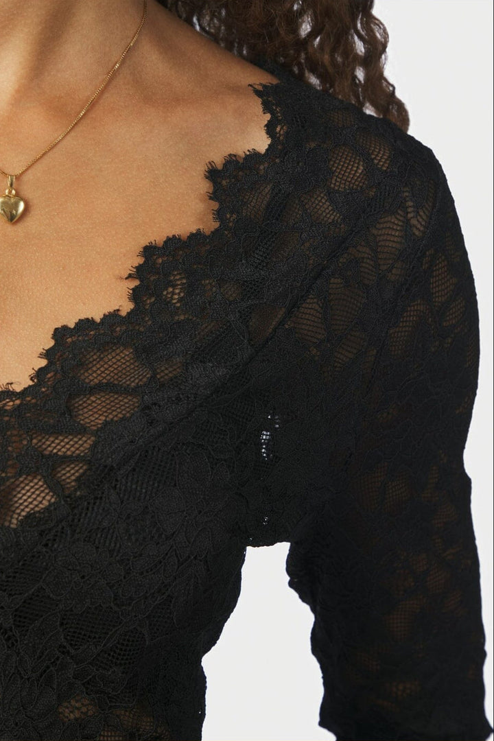 Neo Noir - Orlia Lace Blouse 171213 - 100 - Black