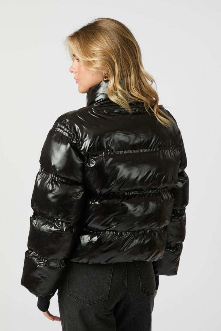 Neo Noir - Rhea Shiny Puffer Jacket 165094 - 100 - Black