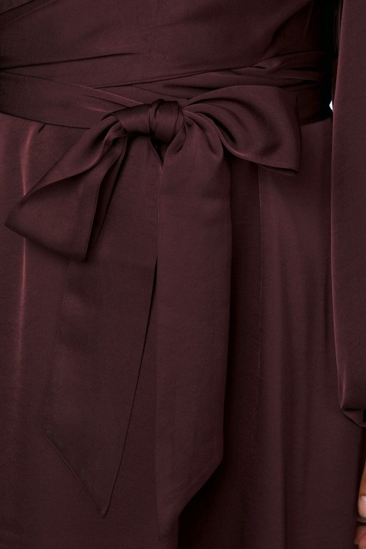 Neo Noir - Rimini Heavy Sateen Dress 163039 - 174 - Burgundy