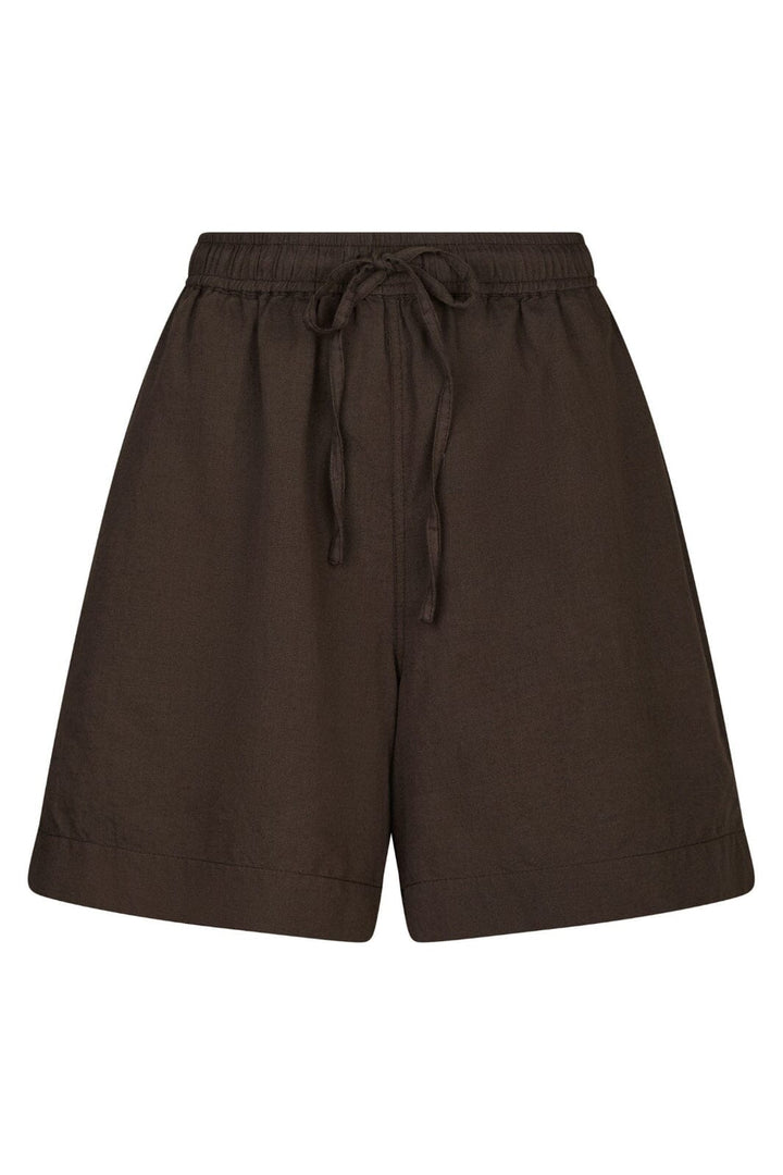 Neo Noir - Shala Linen Shorts 166102 - 676 - Dark Brown