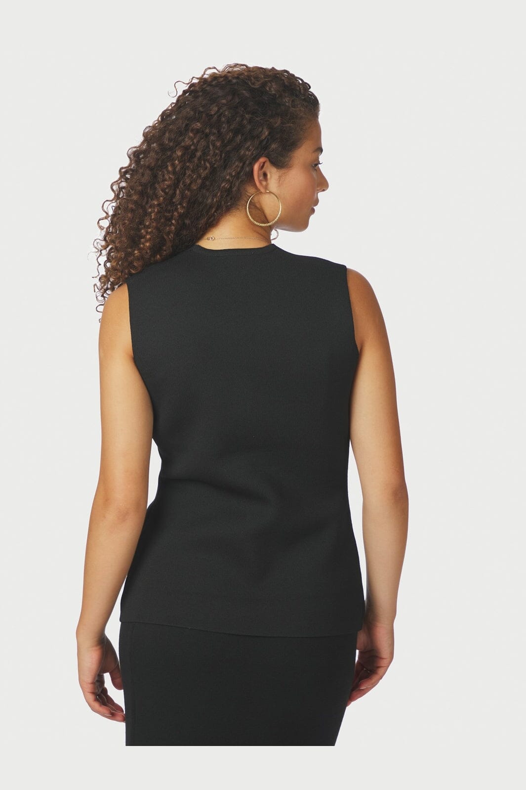 Neo Noir - Sway Smooth Knit Waistcoat 164704 - 100 - Black
