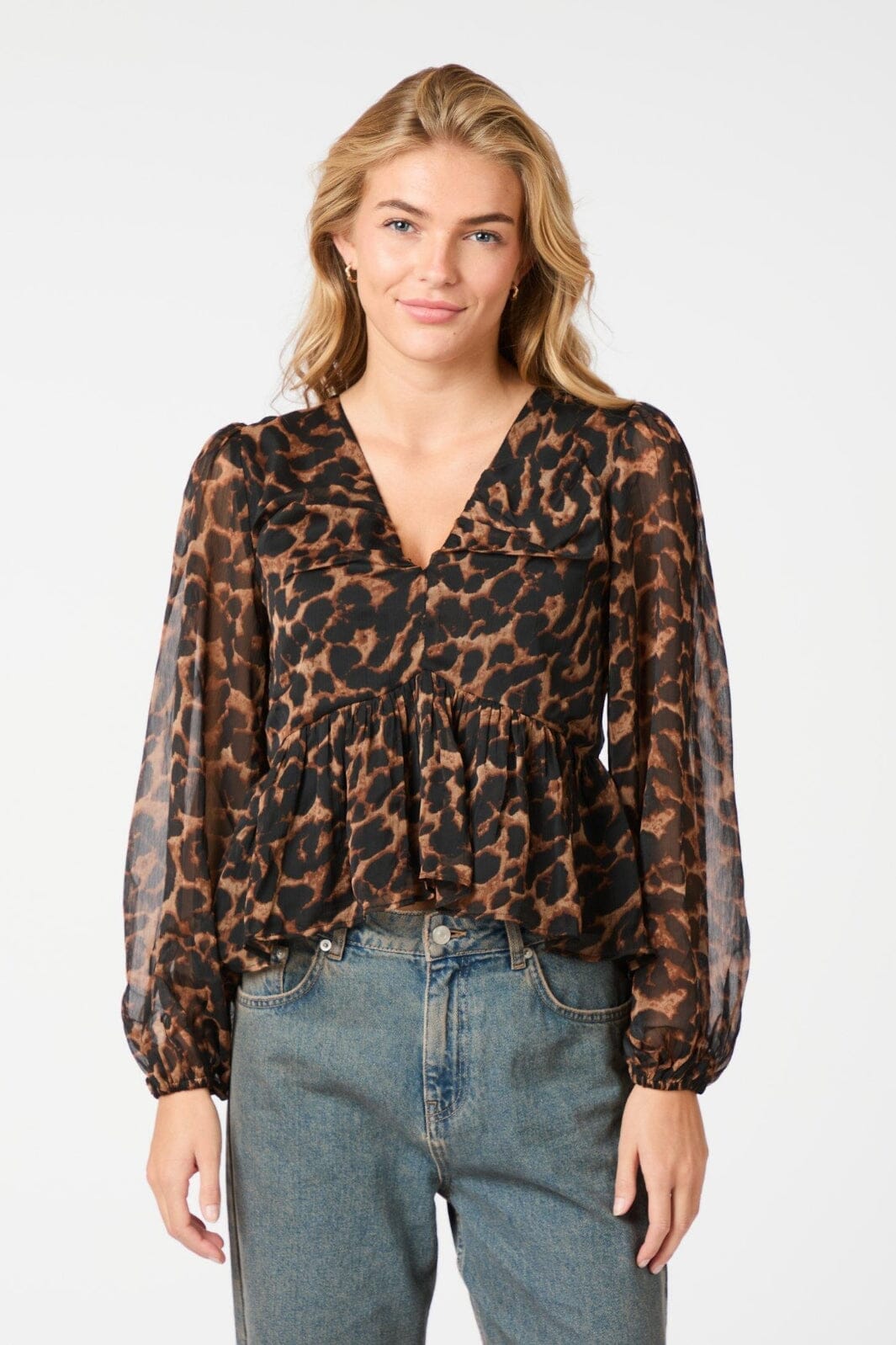 Neo Noir - Timmy Leo Blouse 164310 - Leopard