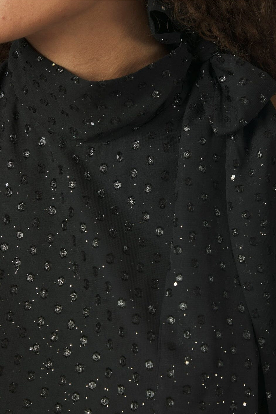 Neo Noir - Veda Glitz Dot Top 171181 - 100 - Black