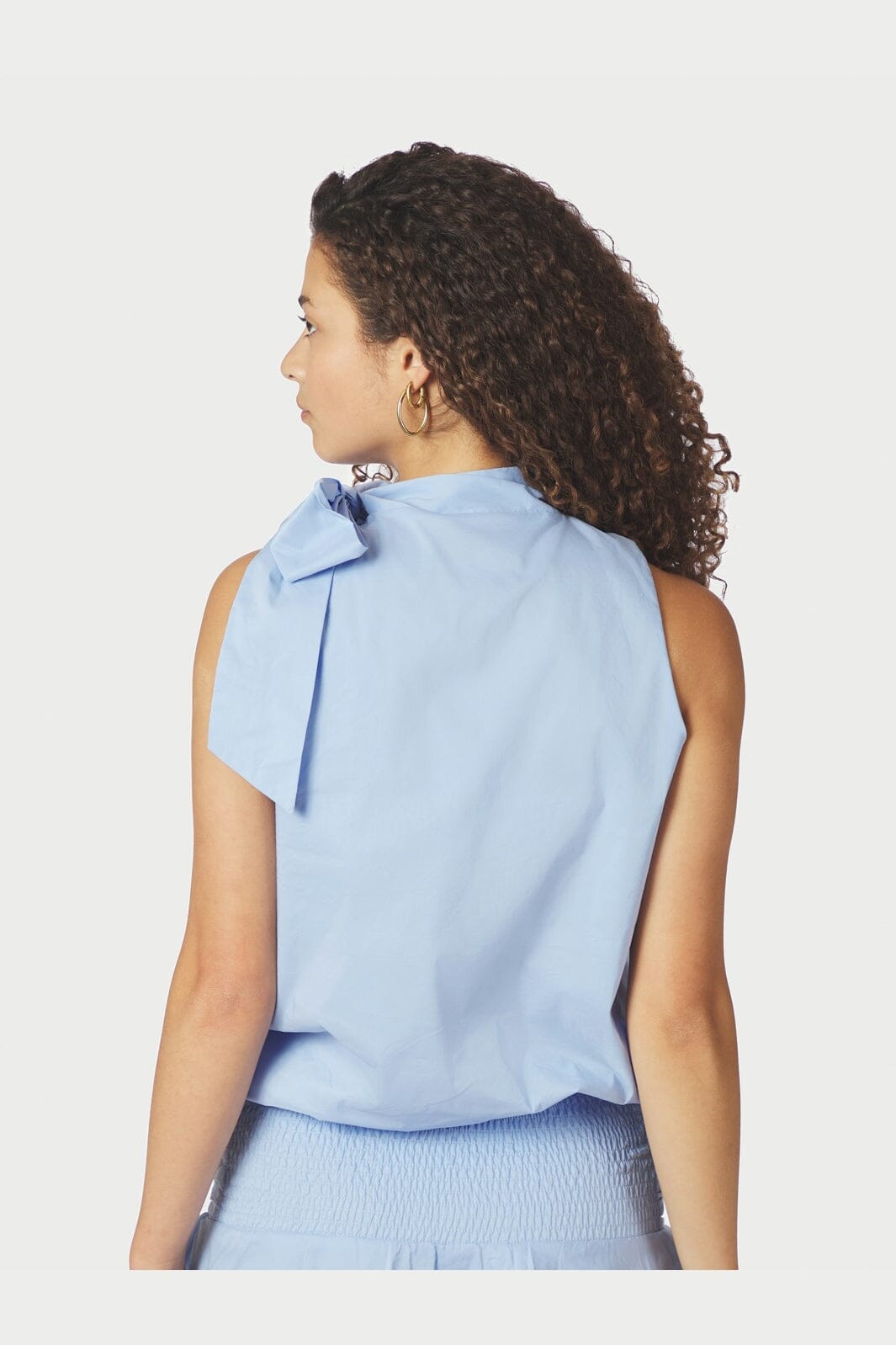 Neo Noir - Veda Poplin Top 168463 - 145 - Light Blue