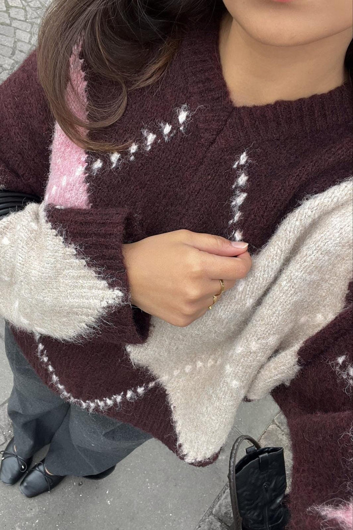 Noella - Lai Knit 14670001 - 1470 - Winetasting Mix Strikbluser 