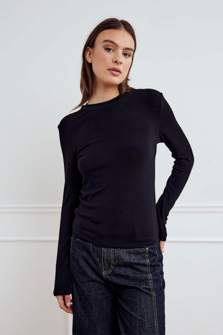 Noella - Lidie Ls Top 14090001 - 004 - Black T-shirts 