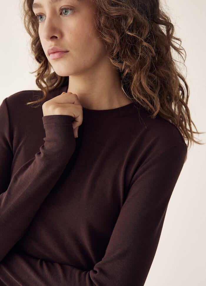 Noella - Lidie Ls Top 14090001 - 674 - Chocolate Bluser 