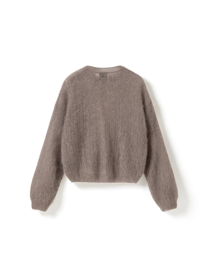 Noella - N-Lillee Knit 17030001 - 1438 - Timber Wolf Strikbluser 